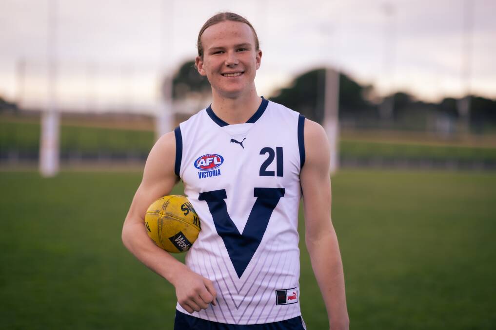Charlie McKinnon represented Vic Country at the AFL under 16 national championships in 2023. Picture by Sean McKenna 