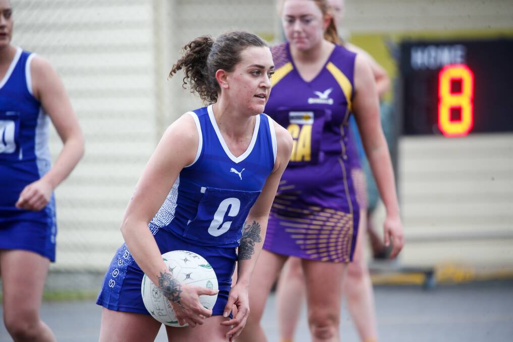 SWITCH UP: Hamilton Kangaroos' Kellie Sommerville was moved into defence. Picture: Anthony Brady 