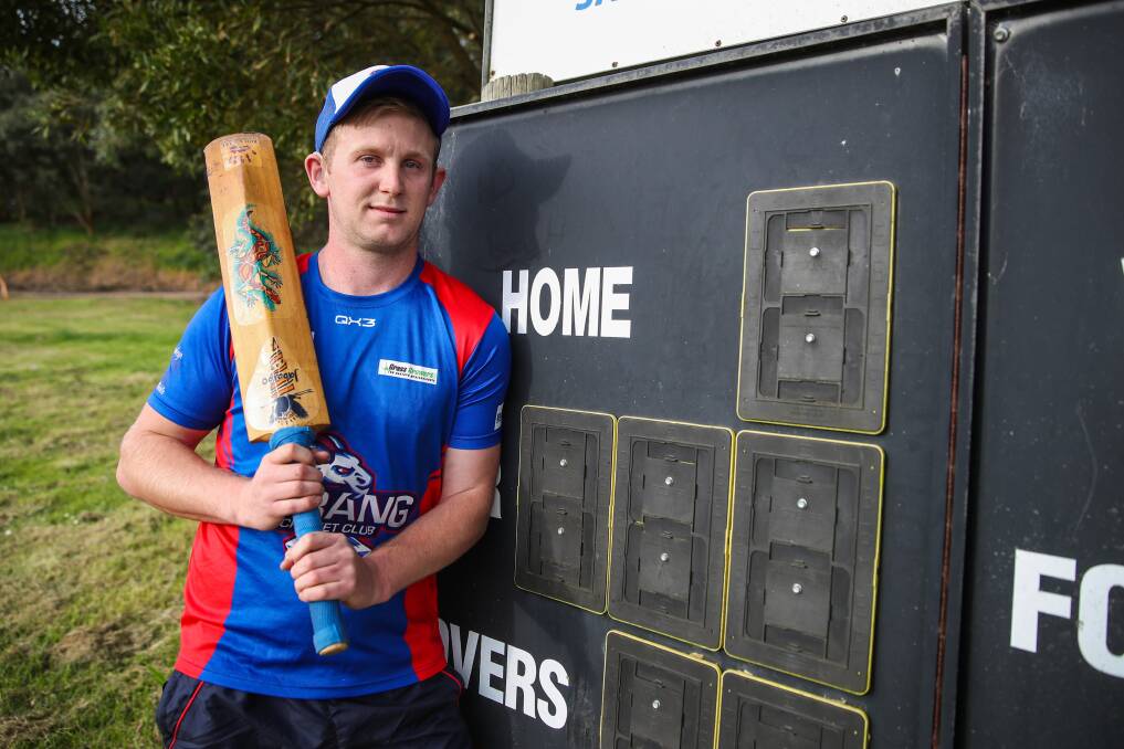MAIDEN TON: Tyson Hay says he 'knuckled down' on his way to 102 for Terang on Saturday. 