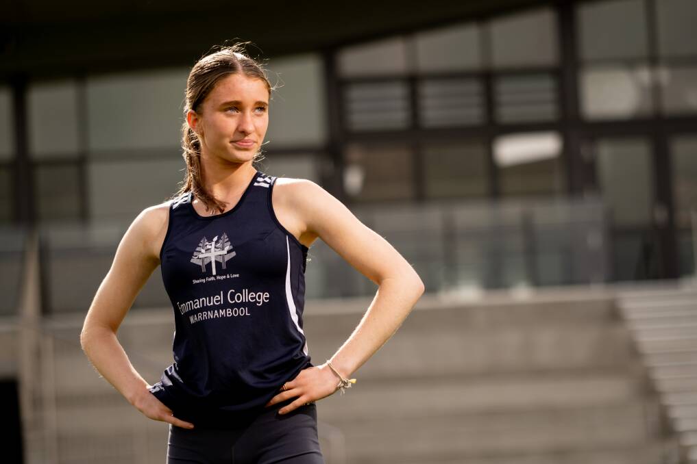 Runner Hannah McMeel is looking forward to representing Emmanuel College in Melbourne. Picture by Chris Doheny 