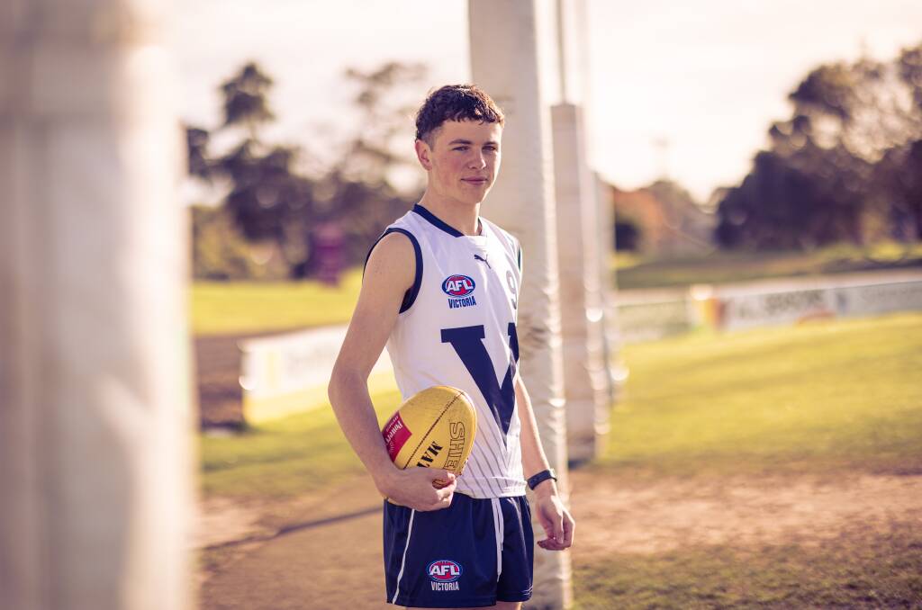 Cobden's Archie Taylor is part of Vic Country's under 16 team. Picture by Sean McKenna 