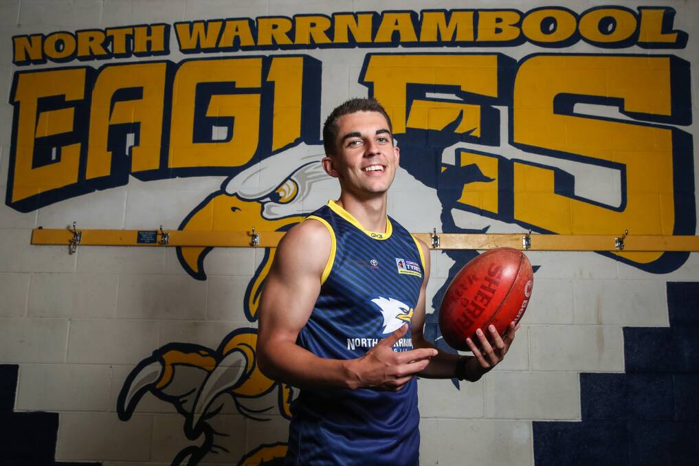 FRESH CHALLENGE: North Warrnambool Eagles signed Scotty Morter, who has moved to the area for a teaching job, in the off-season. Picture: Morgan Hancock 