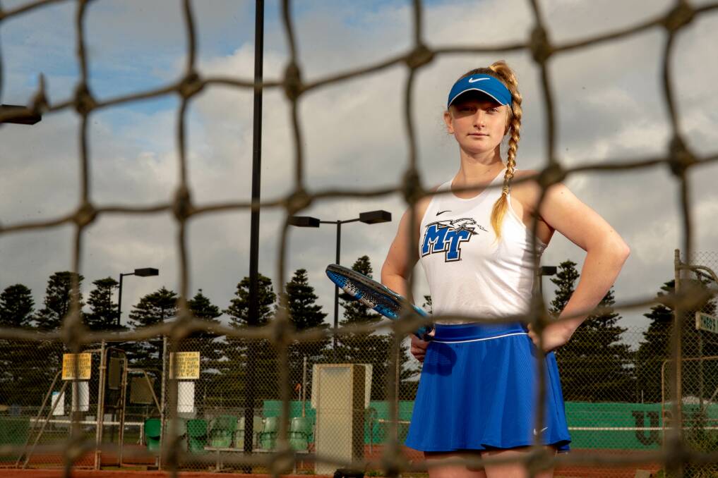 GAME, SET, MATCH: Eloise Swarbrick loves working on her tennis game. Picture: Chris Doheny 