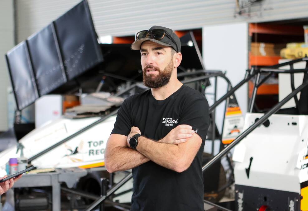 James McFadden is back in Warrnambool after a hectic World of Outlaws schedule in America. Picture by Anthony Brady 