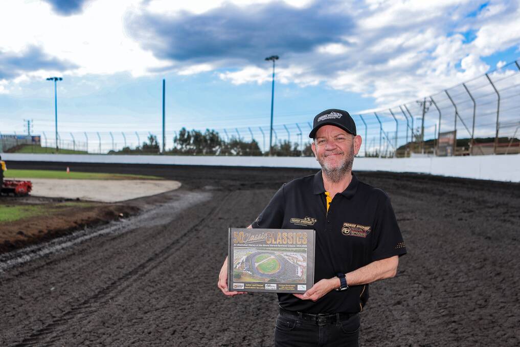 Geoff Rounds is proud to help preserve Premier Speedway history via his new book. Picture by Anthony Brady 
