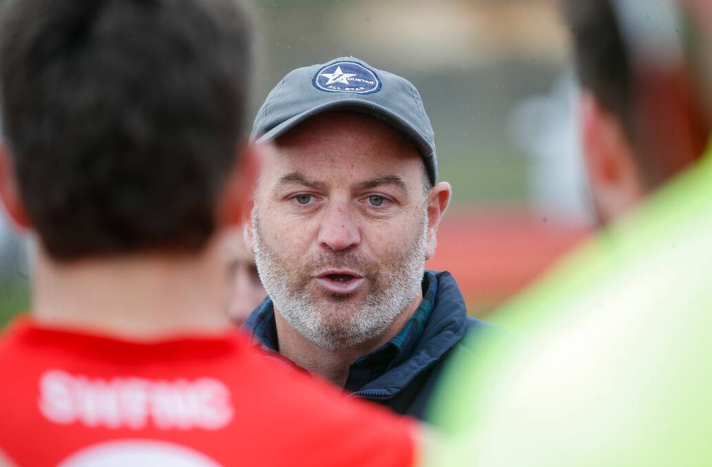 PREPARATIONS UNDER WAY: South Warrnambool coach Mat Battistello is counting down to round one. Picture: Anthony Brady 