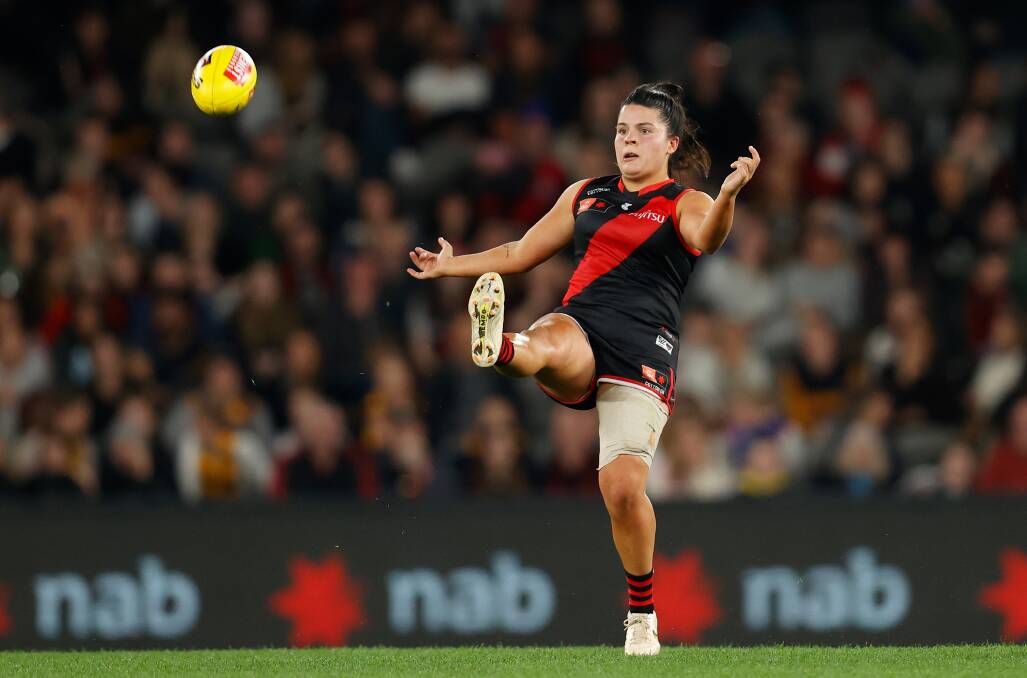 Essendon star Maddy Prespakis in action for the Bombers during round one of the AFLW season. Picture by Getty Images 