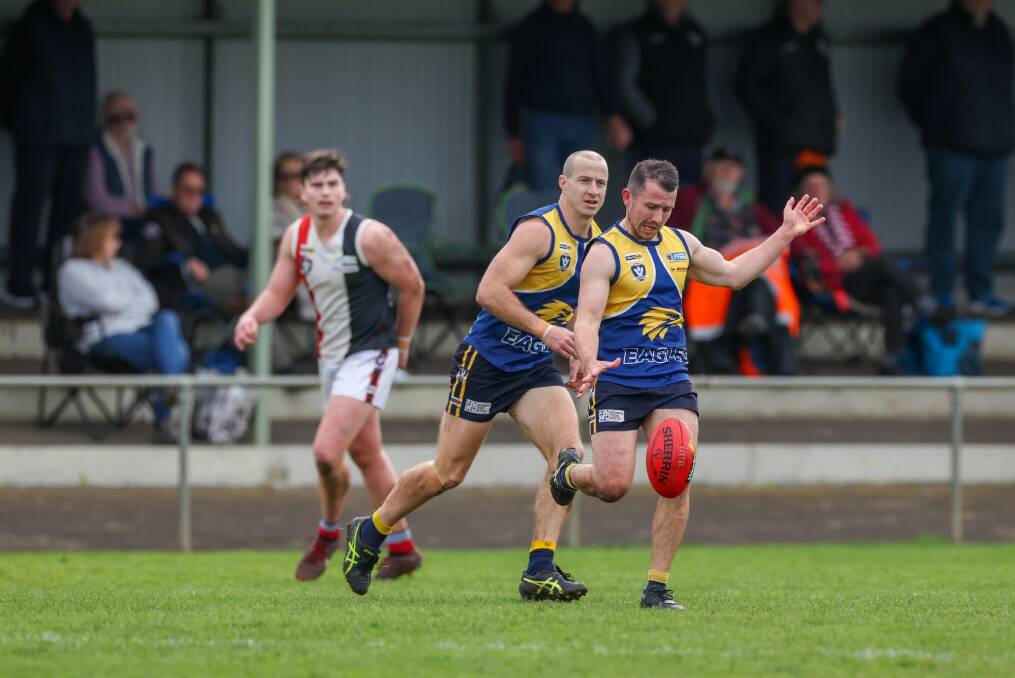 Jarryd Lewis has embraced a role in North Warrnambool Eagles' back line. Picture by Eddie Guerrero 