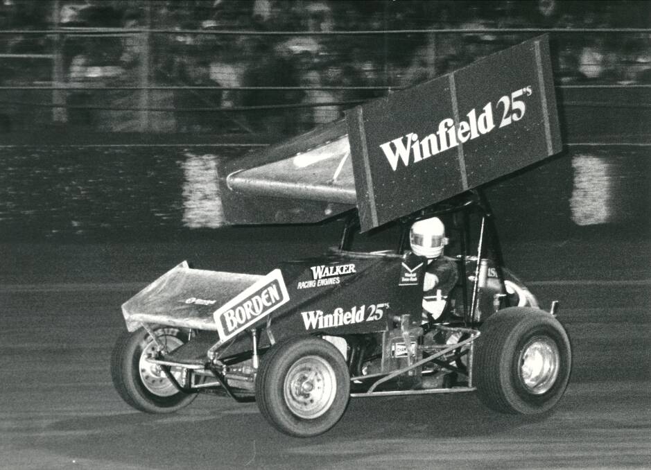 Garry Rush pictured racing in 1986. 