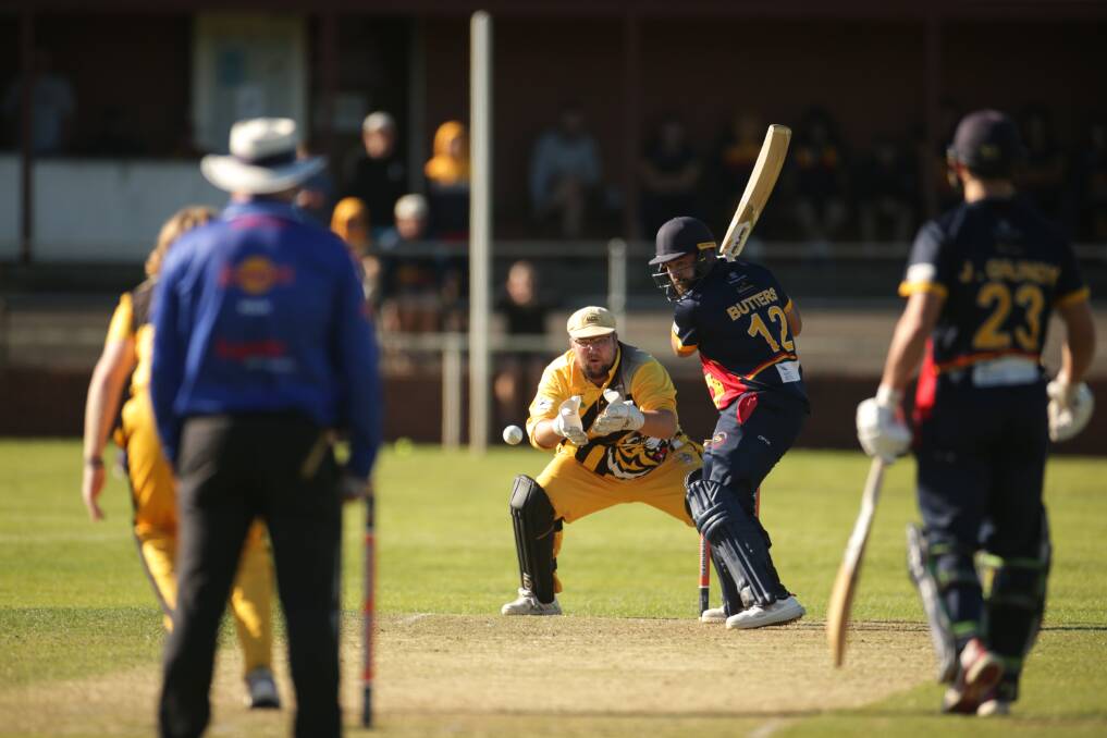 IN FOCUS: Nick Butters eyes off a delivery as North Warrnambool Eels chase runs. Picture: Chris Doheny 