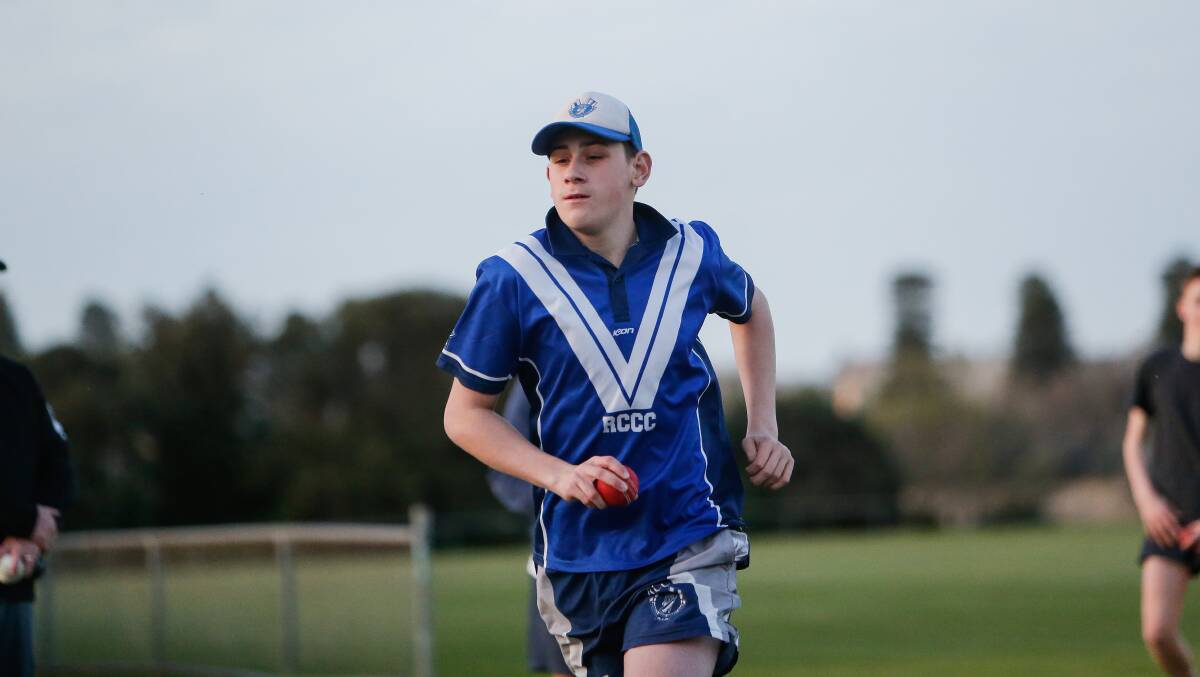 Russells Creek cricketer Jordan Cashin, pictured at training last summer, had a memorable weekend with the bat. Picture by Anthony Brady