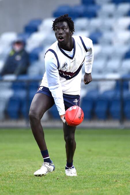 NEXT STEP: Emmanuel College student Luamon Lual will play for Vic Country in an under 17 futures game. Picture: Adam Trafford 