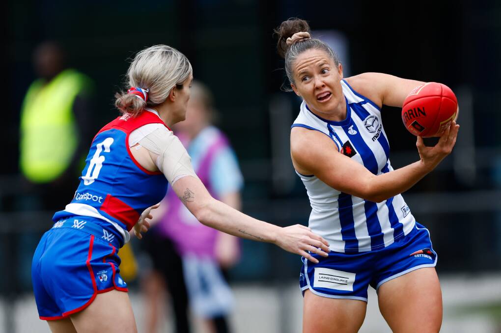 Emma Kearney had a standout AFLW season for North Melbourne, earning her eighth All-Australian blazer. Picture by Getty Images 