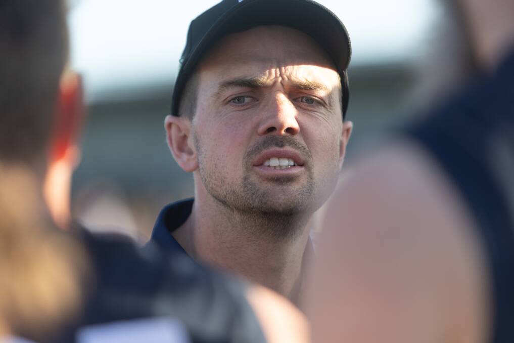 Senior football coach Dan O'Keefe is building Warrnambool's list for a shot at finals in 2024. Picture by Sean McKenna 