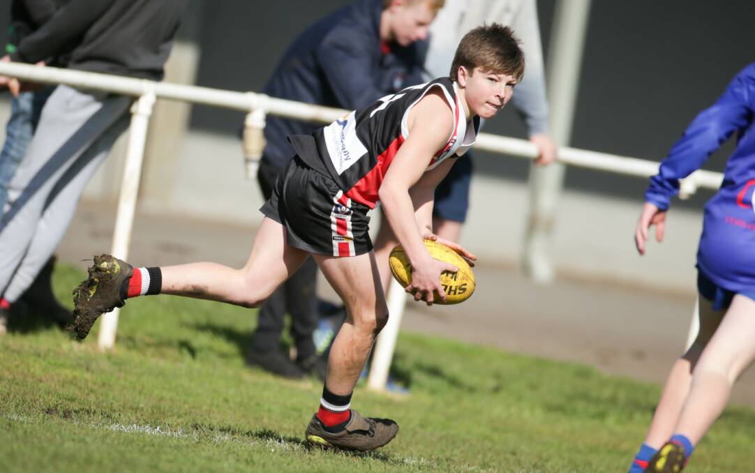 PRODUCTIVE: Talor Byrne was influential for Koroit in the under 14 competition. Picture: Chris Doheny 