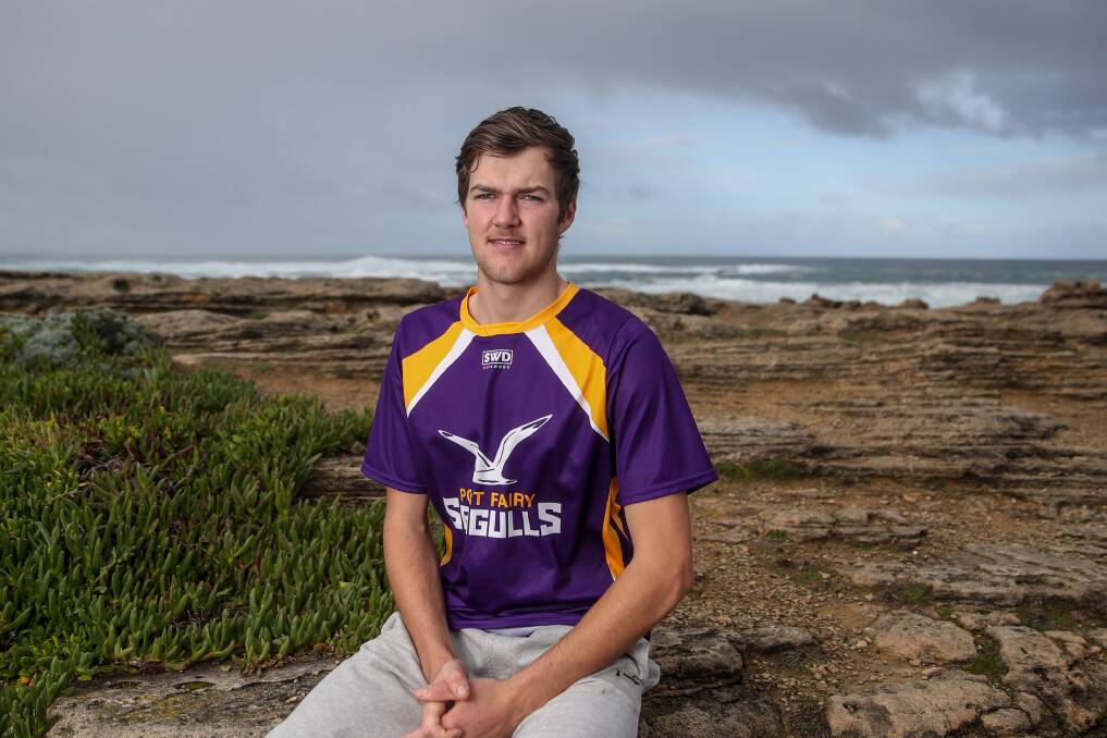 BUSY: Jayden Ward is a second-year apprentice plumber and also plays football for Port Fairy. Picture: Morgan Hancock 