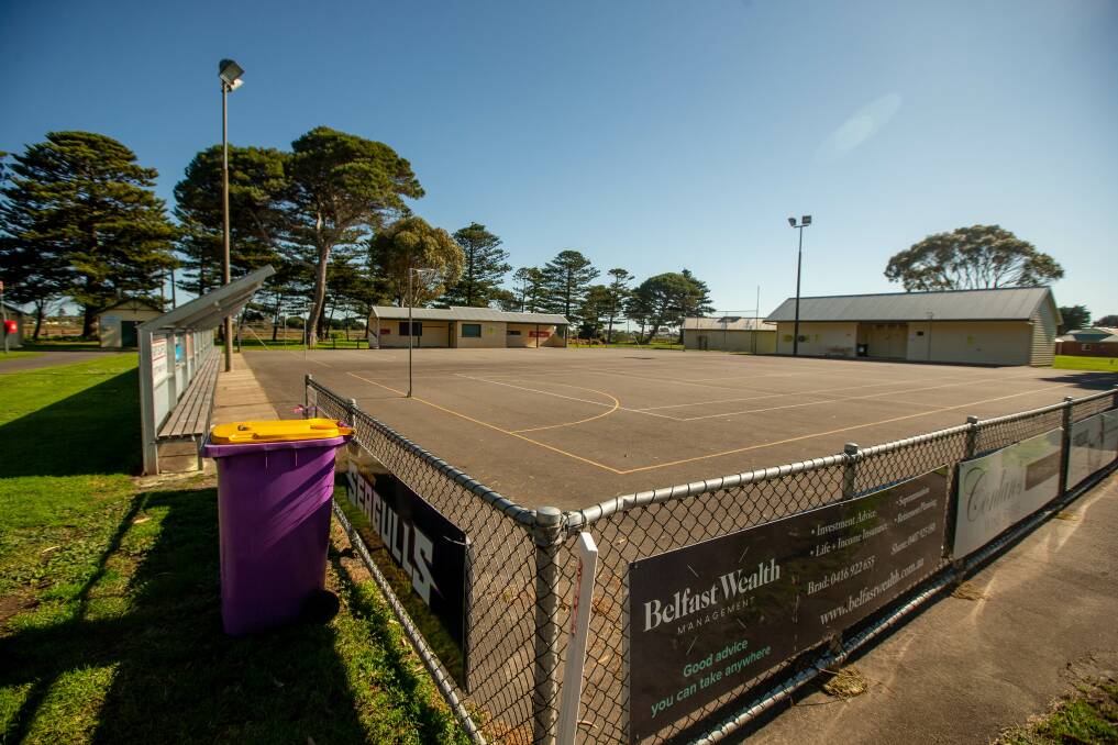 CONCERNS: A light tower at Port Fairy's netball courts will be removed for safety reasons. Picture: Chris Doheny 