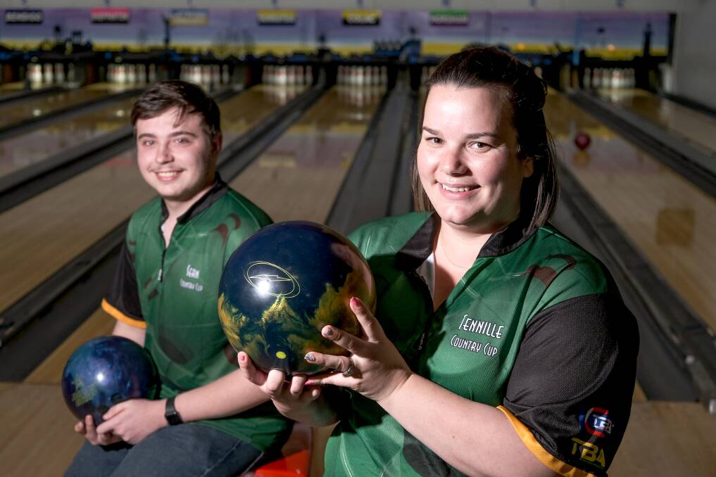 HOME-ALLEY ADVANTAGE: Warrnambool Ten Pin Bowling Association's Sean Dennis and Tennille Membery will play in the country cup. Picture: Chris Doheny