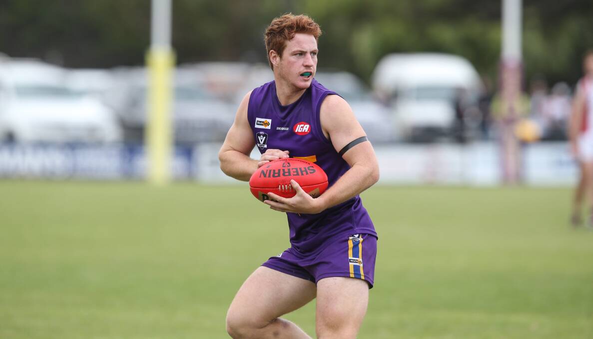 CHANGE OF SCENERY: Kaine Mercovich will swap his purple and gold Port Fairy uniform for North Adelaide's red and white strip in 2021. 