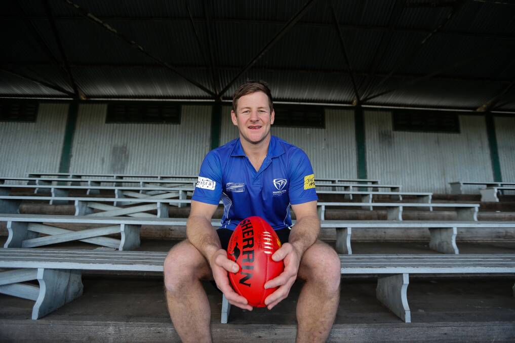 TRUE ROO: Hamish Waldron is passionate about Hamilton Kangaroos and is grateful to be their new senior football coach. Picture: Anthony Brady 