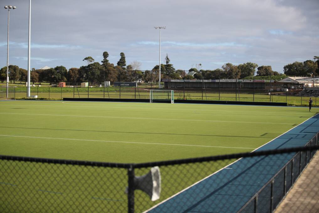 EMPTY: Usually busy hockey pitches lay vacant as Warrnambool deals with coronavirus restrictions. Picture: Morgan Hancock 