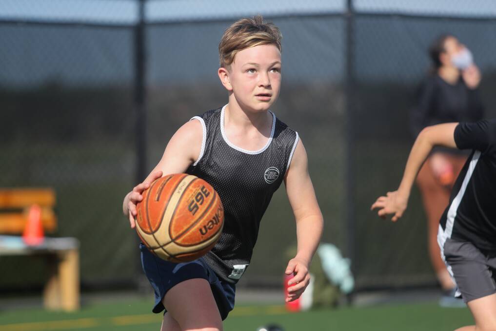 HOOP TIME: Warrnambool Seahawks' under 12 basketballer Billy Schrama will play at his home-town's rescheduled junior tournament. Picture: Morgan Hancock 