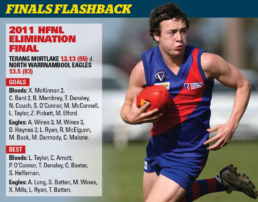 BEST ON GROUND: A teenage Lewis Taylor was best on ground for Terang Mortlake in the 2011 Hampden league elimination final. He now plays for Sydney in the AFL. 