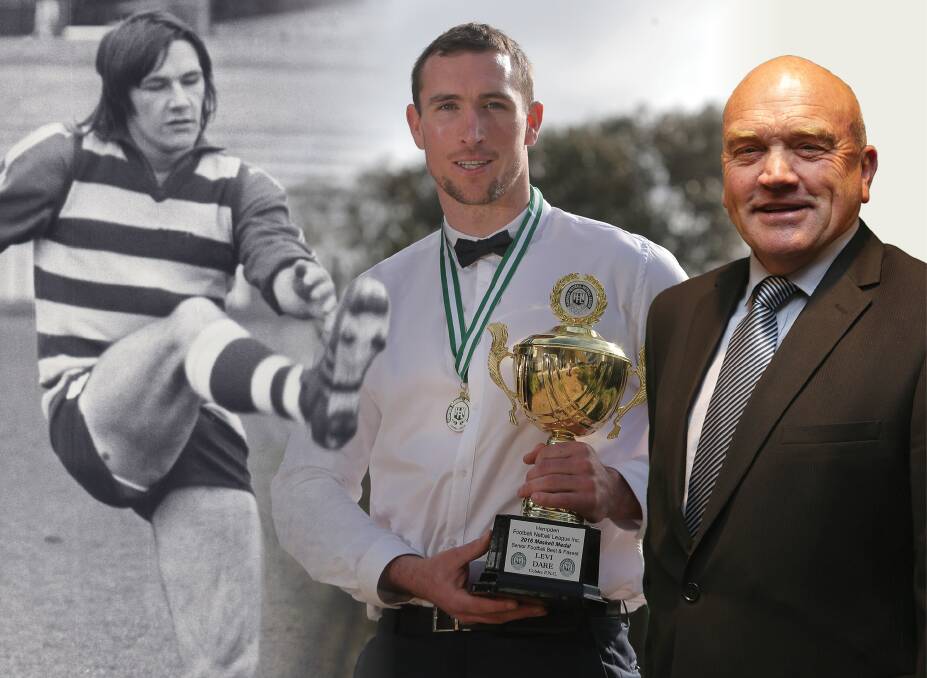 TALENTED TRIO: Alan Woodman, Levi Dare and Hugh Worrall won eight Maskell Medals between them. 