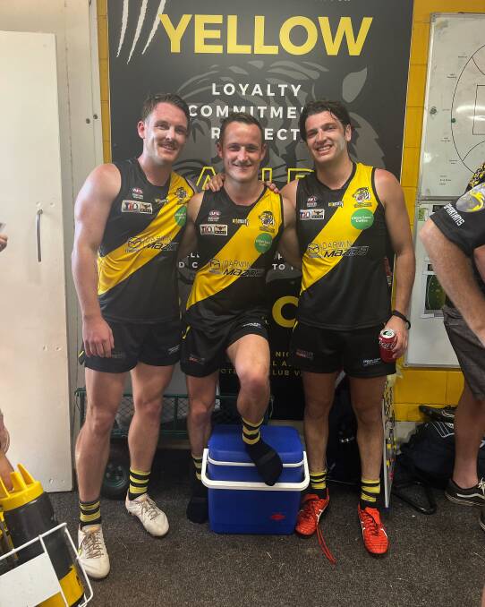 Jay Moody, Daniel Jackson and Lochie Huppatz are playing for Nightcliff in the NTFL. Picture supplied 