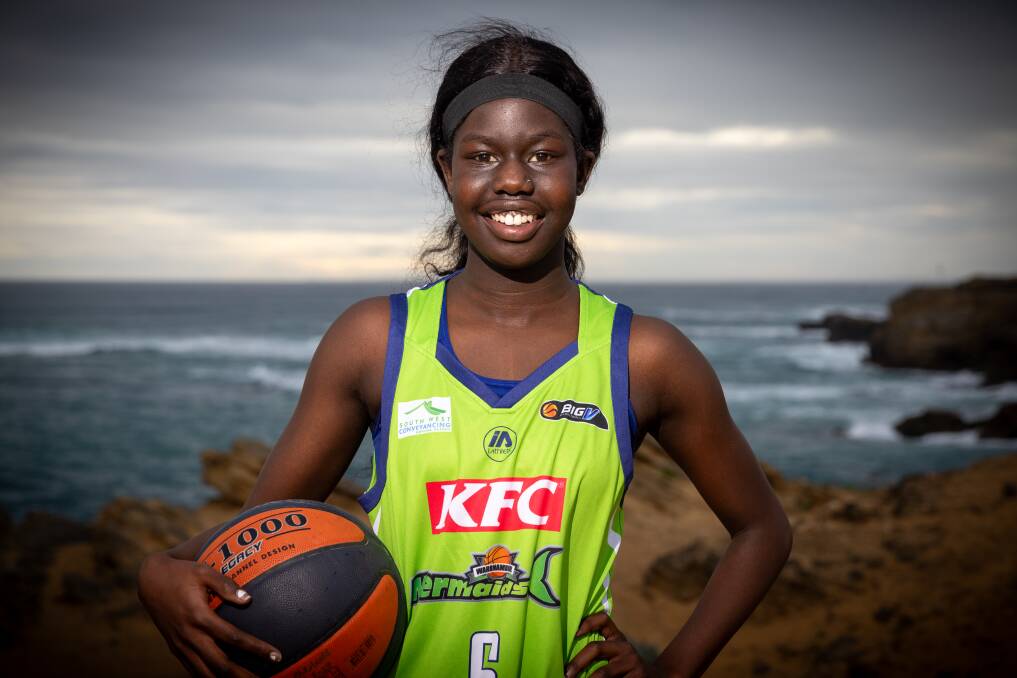 Cigi Lual is one of Warrnambool basketball's up-and-coming players. Picture by Eddie Guerrero 