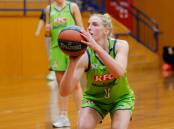 CHARITY STRIPE: Olivia Fuller at the free-throw line during a game for Warrnambool Mermaids. Picture: Anthony Brady 