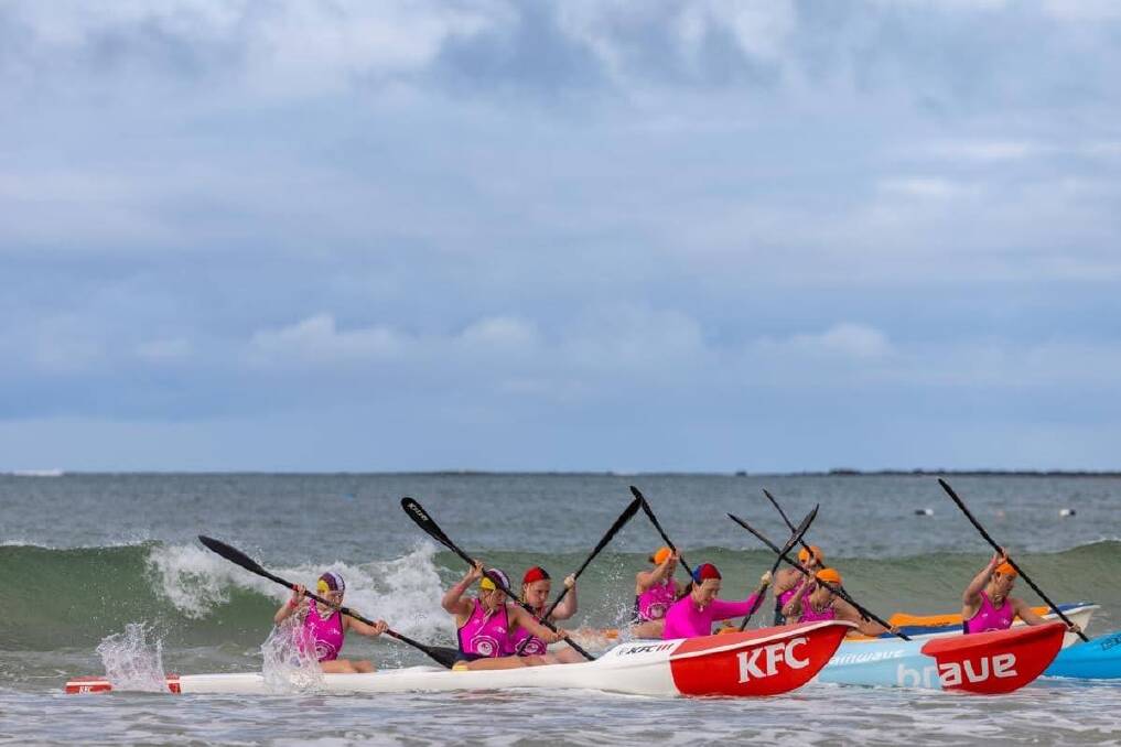 Competitors contest the Victorian surf life saving championships. Picture supplied 
