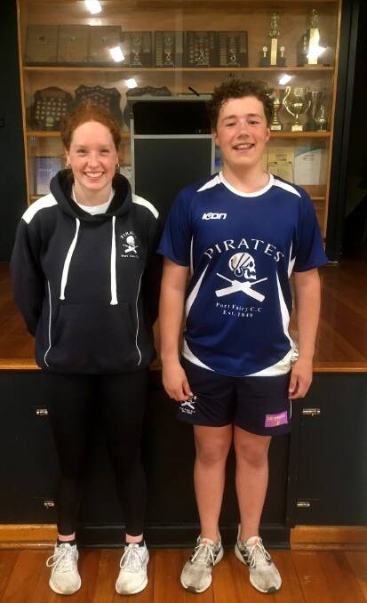 TEEN TALENT TIME: Maddie Green, 16, and Sam Allen, 14, will make their senior debuts for Port Fairy's division one cricket team on Saturday. 