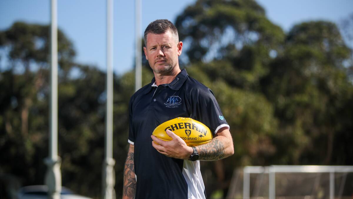 TRUE BLUE: Ben Parkinson played in Warrnambool premiership. Now he wants to coach the club to a flag. Picture: Morgan Hancock 