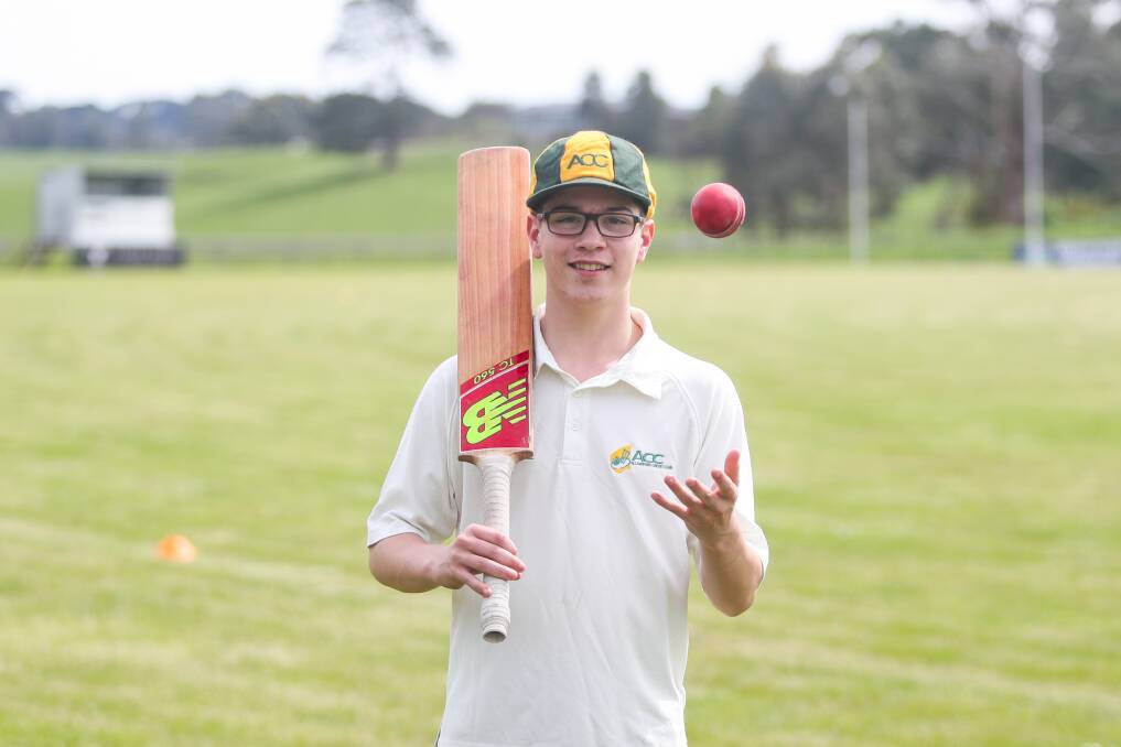 READY TO PLAY: Garvoc-based teenager Archie Lenehan will play for Allansford-Panmure in the Warrnambool and District Cricket Association in 2020-21. The two clubs have merged and will carry the Gators' nickname. Picture: Morgan Hancock 