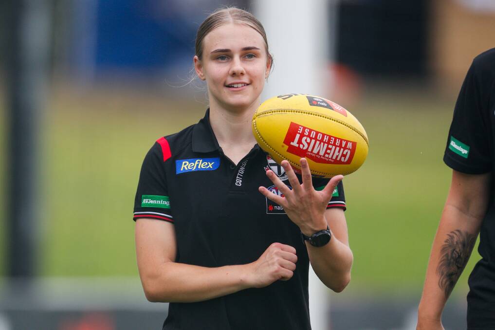 KICKING GOALS: Warrnambool export Renee Saulitis wants to be a presence in St Kilda's forward line when the AFLW season gets under way. Picture: Morgan Hancock 