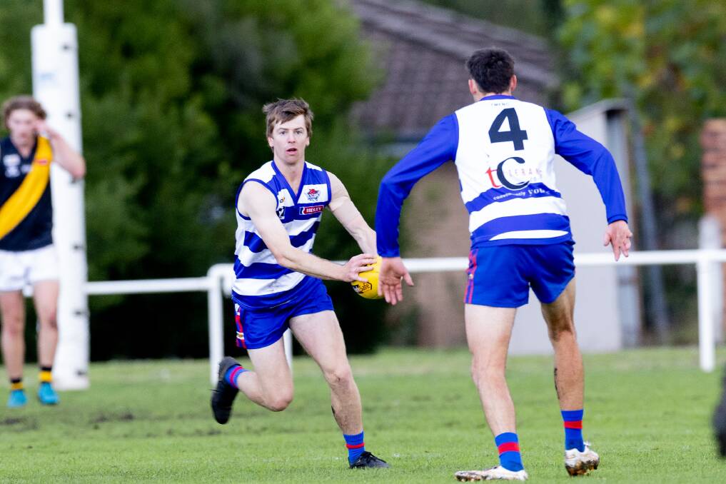 Captain Joe Arundell has slotted into defence for Terang Mortlake after missing last season with a shoulder injury. Picture by Anthony Brady 