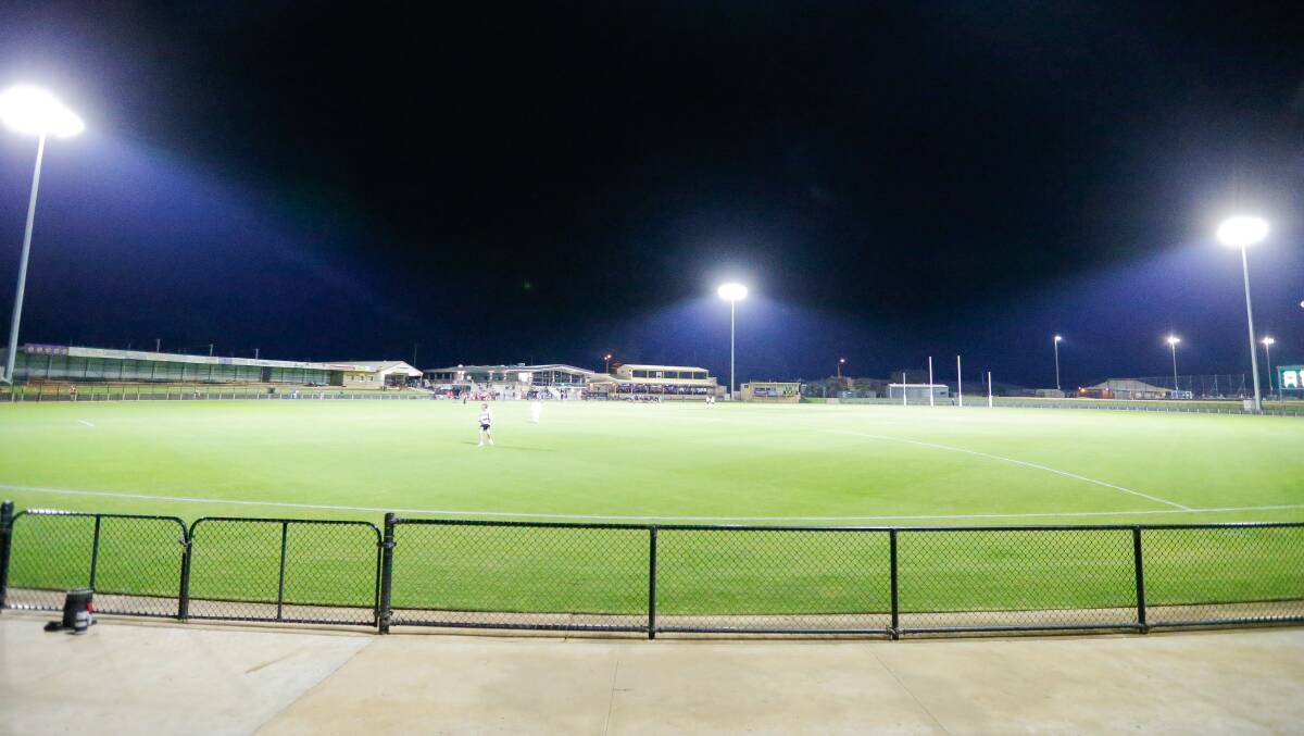 MAIN STAGE: Reid Oval lit up during a Western Victoria Female Football League night fixture. Picture: Anthony Brady 