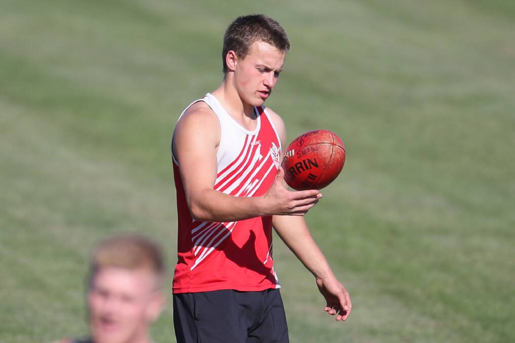 HOME CLUB: Archie Stevens training with South Warrnambool in February. Picture: Morgan Hancock 