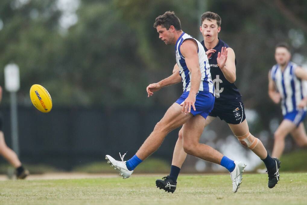 NEW COLOURS: Dan Nicholson played a practice match for Russells Creek on Thursday. Picture: Morgan Hancock 