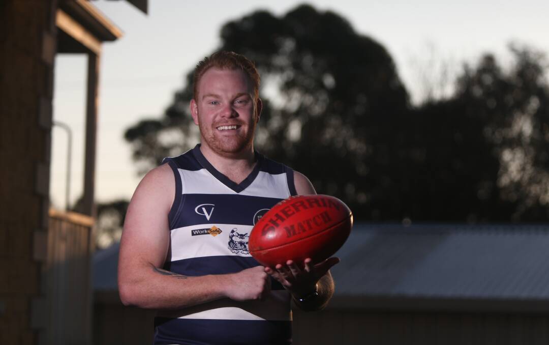 HAPPY PLACE: Allansford recruit Ryan Spokes moved to the south-west for work and is loving his new home. He will play for the WDFNL club in 2021. Picture: Mark Witte 