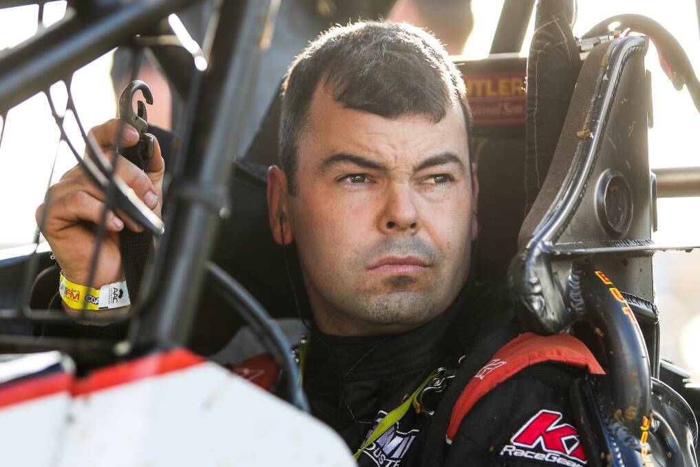 Warrnambool sprintcar driver Darren Mollenoyux, pictured in 2019, is relocating from Victoria to Queensland with his family. 