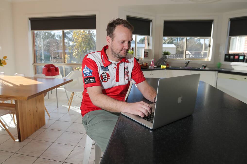 HARD YARDS: Mat Buck, pictured in 2018, spends hours watching football vision. Picture: Morgan Hancock 