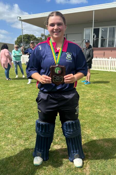 Warrnambool's Annabelle Glossop made 71 runs in the Hamilton under 18 girls country week grand final. Picture supplied 