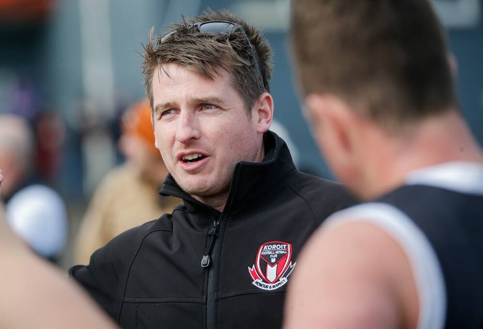 Ben Walsh (pictured) helped Koroit coach Chris McLaren throughout the Saints' 2022 premiership run. Picture by Anthony Brady 