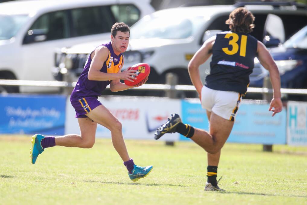 MISSING: Port Fairy's Lochie Gunning is nursing an ankle injury. Picture: Morgan Hancock 