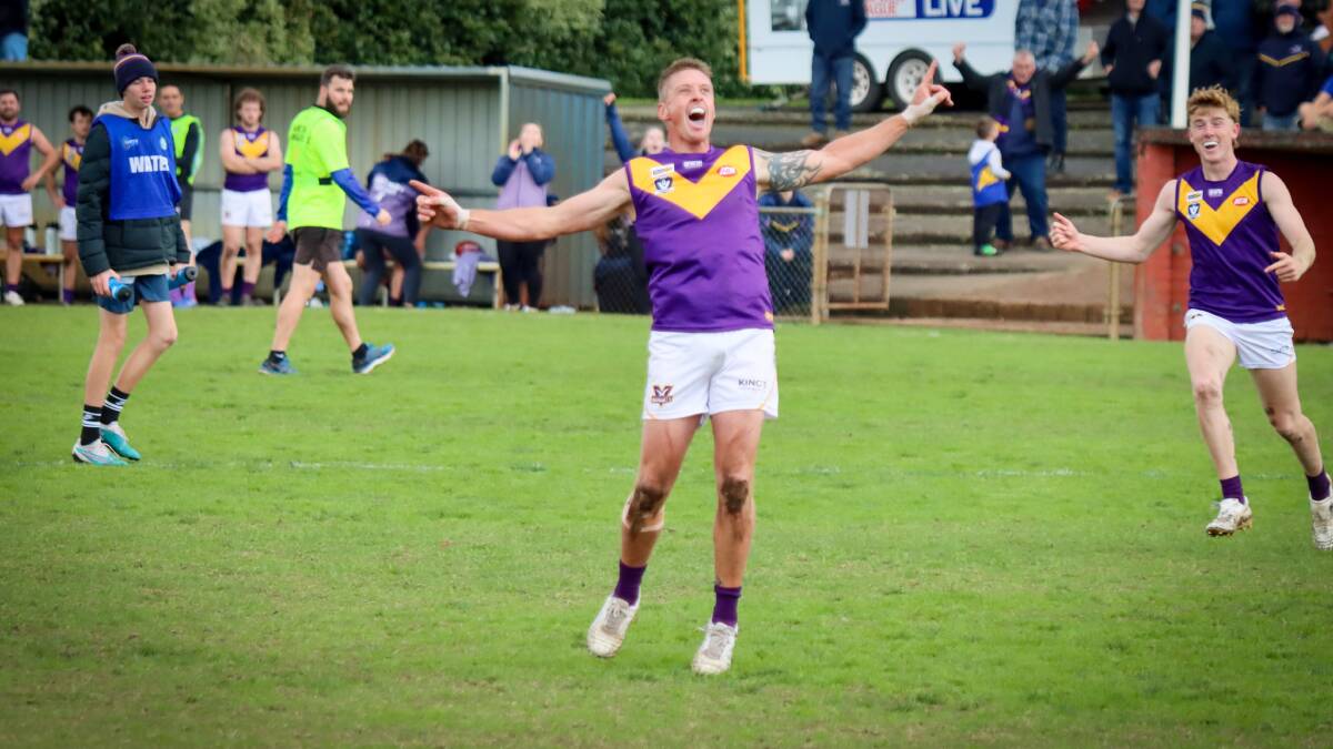 The moment Jason Rowan kicked his 1000th career goal. Picture by Justine McCullagh-Beasy 