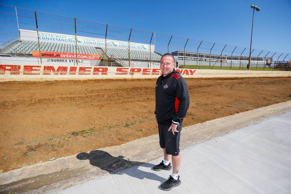 NEED FOR SPEED: David Mills says Premier Speedway and its race meetings provide a social outlet for fans and competitive outlet for drivers. Picture: Anthony Brady 