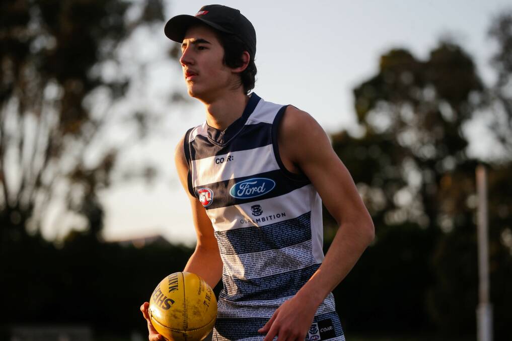 Jarvis Bermingham, pictured in 2020, will debut for North Warrnambool Eagles in round four. File picture 