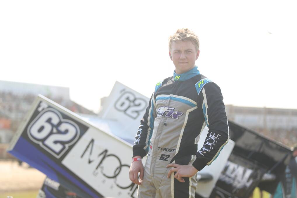 GOING PLACES: Young Tasmanian Tate Frost is racing in Victoria and has nominated for New Year's Day at Premier Speedway. Picture: Mark Witte